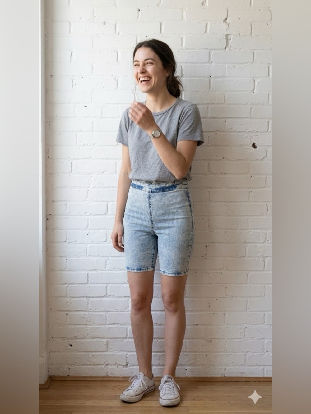 ⭐️𝅺Free w/ Purchase! Wild Fable Acid Wash Denim Biker Shorts Size 2